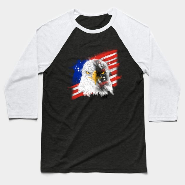 the eagle Baseball T-Shirt by kharmazero